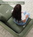 Darkgreen Linen Upholstered Mid Century Modern Sofa
