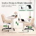 Criss Cross Chair, Cross Legged Office Chair with Wheels, Beige