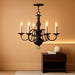 Lighting 5006-07 Williamsburgh 6-Light Chandelier, Bronze,18Hx24W