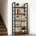 5 Tier Bookshelf, Free Standing Bookcase with Open Storage Shelves