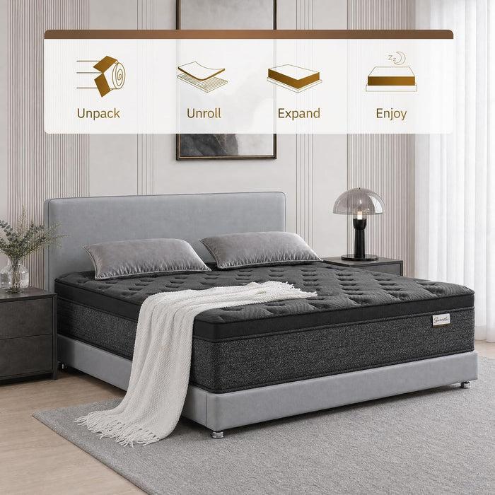 12 Inch Full Size Mattress, Hybrid Full Mattress in a Box