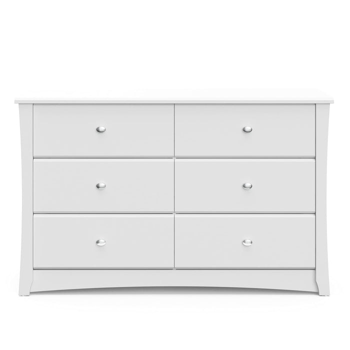 White 6-Drawer Dresser for Kids