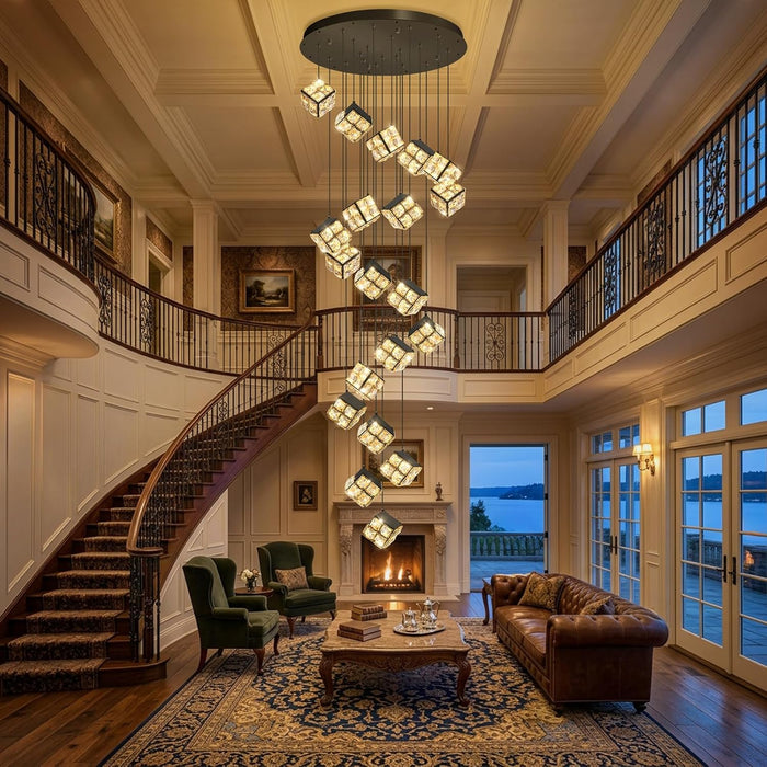 20 Light Black Elegant Chandelier Pendant Lighting