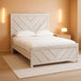 Signature Design by Ashley Cayboni Farmhouse Queen Panel Bed, Foundation or Box Spring Needed, Whitewash