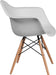 Alonza Series White Plastic Chair with Wooden Legs