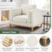 41.34" Oversized Accent Chair, Upholstered Armchair with Solid Wood Legs Living Room Chairs with Wide Armrest Pads, Reading Chair for Bedrooms, Apartments, Living Rooms, Offices（Beige）