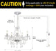 Dimmable Plug-In 5 Light Crystal Chandelier with Cord Glass, Chrome Candle Style Hanging Swag Lighting, K9 Crystals Beads Modern Pendant Light Fixtures Ceiling for Dining Living Room Bedroom