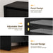 63" Sideboard Buffet Cabinet with 4Door & Adjustable Shelves, Black