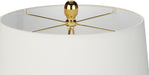 Home 23" Olive Green Ceramic Pot Table Lamp for Bedroom, Living Room, Dining Office, with White Tapered Drum Shade
