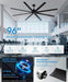 Large Commercial Industrial Ceiling Fan With Remote