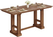 70-Inch Rustic-Style Farmhouse Dining Table Dark Walnut