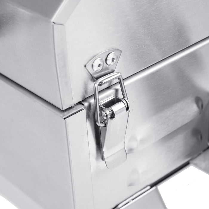GT1001 Stainless Steel Portable Grill, 10000 BTU BBQ Tabletop Gas Grill with Folding Legs and Lockable Lid, Outdoor Camping, Deck and Tailgating, Silver