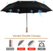 Large Folding Golf Umbrella - Compact Mens Umbrellas Travel Rain and Windproof 54Inch Collapsible Automatic Open Close Umbrella 210T Teflon Vented Double Canopy