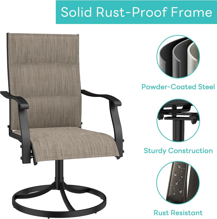 Patio Chairs Set of 2, Outdoor Chairs Set of 2, Patio Chairs, Brown