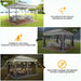 11 X 11 Ft Outdoor Patio Gazebo with Ventilated Double Roof and Mosquito Net, Pop up Steel Canopy for Patios, Backyard, Garden and Beach