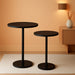 Round Counterheight Bar Table Set Industrial Black