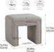 Vanity Stool Chair,Modern Boucle Ottoman Foot Stool with Wooden Legs Sofa Bench Footstool Extra Seat for Vanity,Makeup Room,Living Room,Entryway,Office (Fully Assembled) (Taupe)