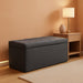 43-Inch Folding-Storage Ottoman Bench Dark Gray Matte