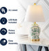 Penelope Ginger Jar 22" LED Table Lamp, White/Green