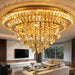 Crystal Ceiling Light Smart Flush Mount Chandelier for Dining Room