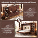 Queen Horizontal Murphy Bed With Desk WalnutFinish