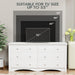 White Wood Dresser with 6 Drawer, 47.2‘’ Cabinets Dressers Wood Dresser Cabinet, Organizer Drawers for Bedroom, Living, Hallway