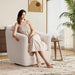 Beige 360 Swivel Armchair Deluxe Pillowtop Comfort