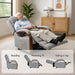 FLEXISPOT Dual Motor Power Lift Recliner Chair for Elderly, Electric Lay Flat Reclining Chair with Massage & Heat, Side Pockets, Fabric Single Sofa for Living Room
