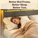 Queen Bed Frame with Storage Headboard,Charging Station,2 Drawers