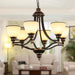 Oil Rubbed Bronze Farmhouse Chandelier Frosted Glass