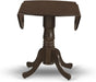 DLT-ESP-TP Dublin Modern Kitchen Table - a round Dining Table Top with Dropleaf & Pedestal Base, 42X42 Inch, Espresso