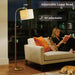 66Inch WalnutGold Arc Floor Lamp With ModernElegance