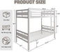 Twin Over Twin HeavyDuty BrightWhite PowderCoated Bed