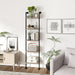 Tall Narrow Ladder Shelf Black Powdercoated Framework