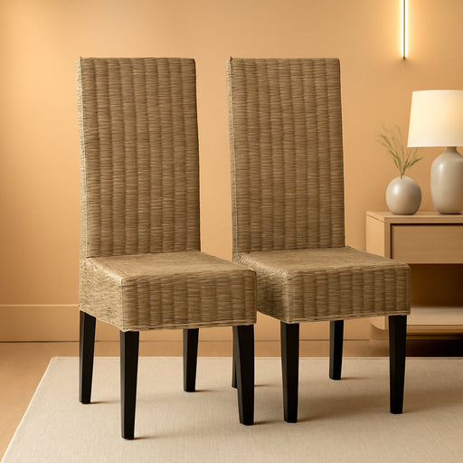 Home Collection Arjun Grey Wicker 18-Inch Dining Chair