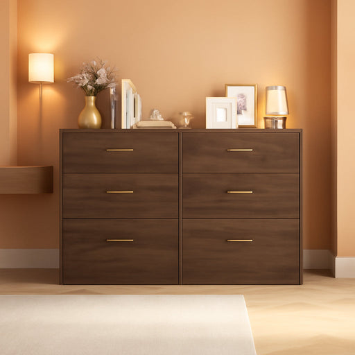 6-Drawer Dresser, Chest of Drawers, 46.9 X 15.8 X 30.7 Inches