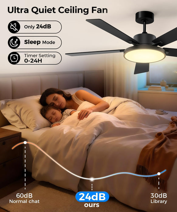 Smart Reversible Dc Motor Led Ceiling Fan