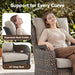 Outdoor Swivel Chairs Set of 2,Patio Wicker Rocker Chairs,All Weather Patio Conversation Furniture Set, Ideal for Porch Balcony Deck Yard, Brown Wicker/Beige