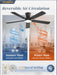 FiftyTwoInch MatteBlack Ultramodern Ceiling Fan LED Remote