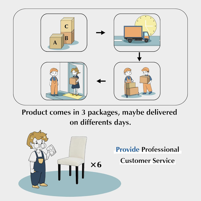 Dining Chairs Set of 6, Upholstered PU Leather Wood Legs High Back for Kitchen Living Room, Coffee