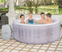 Saluspa Cancun Airjet 2 to 4 Person Inflatable Hot Tub, 71 X 26 Inch round Portable Outdoor Spa with 120 Soothing Jets and Cover