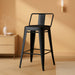 Bar Stools Set of 4, 30 Inch Bar Height Stools with Back,Black
