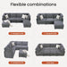 Gray Modular Sectional Sofa With Hidden Compartment