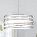 Drum Chandelier 15.7'' Rustic Brushed Nickel 3-Light Pendant Light