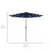 10 Ft. Market Solar LED Lighted Tilt Patio Umbrella W/Uv-Resistant Fabric in Navy Blue