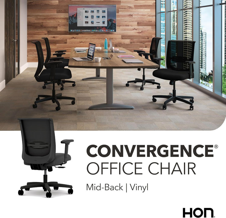 Convergence Ergonomic Office Chair, Office Desk Computer Chair, Black
