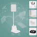 Upgraded LED Desk Lamp with Wireless Charger, White Small Desk Light with Pen Holder, 3 Color Modes, CRI 85, 800 Lumen, Study Lamps for College Dorm Room, Home Office, Adapter Included