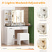 Black Farmhouse Vanity Desk With Integrated Lighting