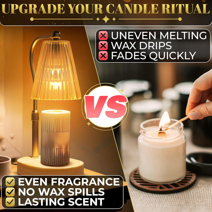 Adjustable Candle Lamp Warmer with Timer & Dimmer – Brightness Flameless Lamp Candle Warmer for Jar Candles – Elegant Valentine'S Day Gifts, Birthday Gifts for Women, and Presents for New Home