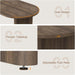 Oval Dining Table 70Inch Double Pedestal BrownFinish